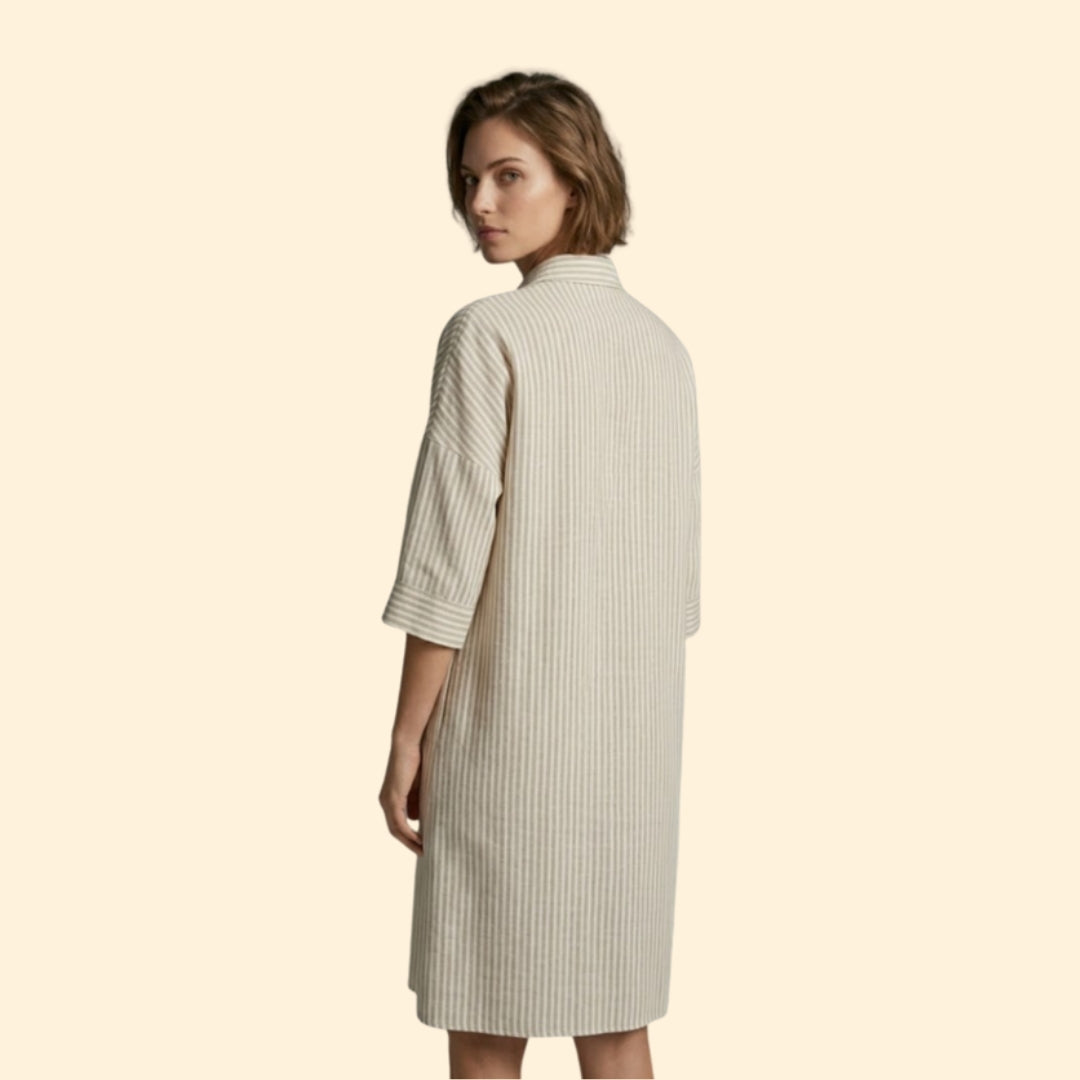 Women’s Striped Button Shirt Dress
