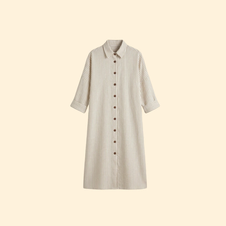 Women’s Striped Button Shirt Dress