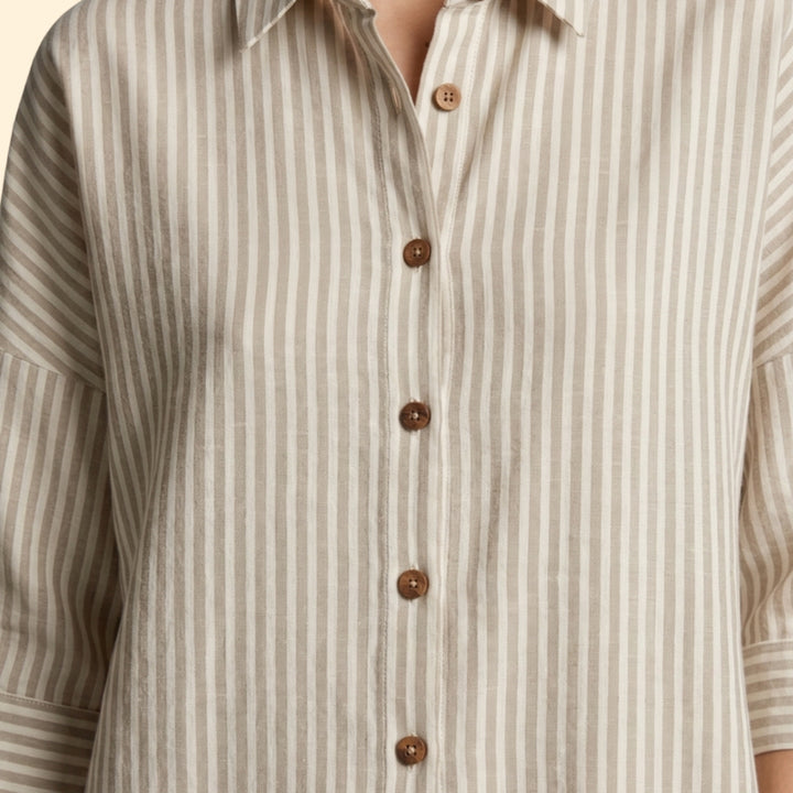 Women’s Striped Button Shirt Dress