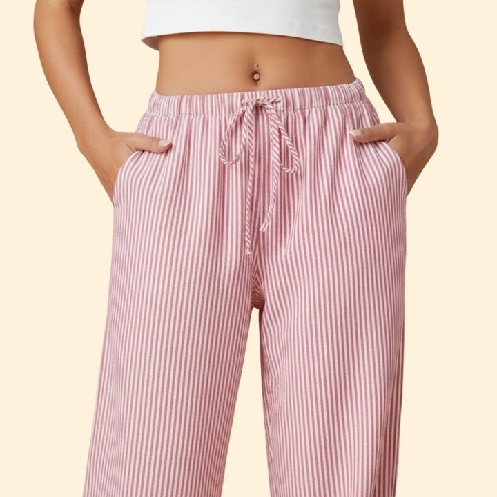 Women's Striped Casual Trousers