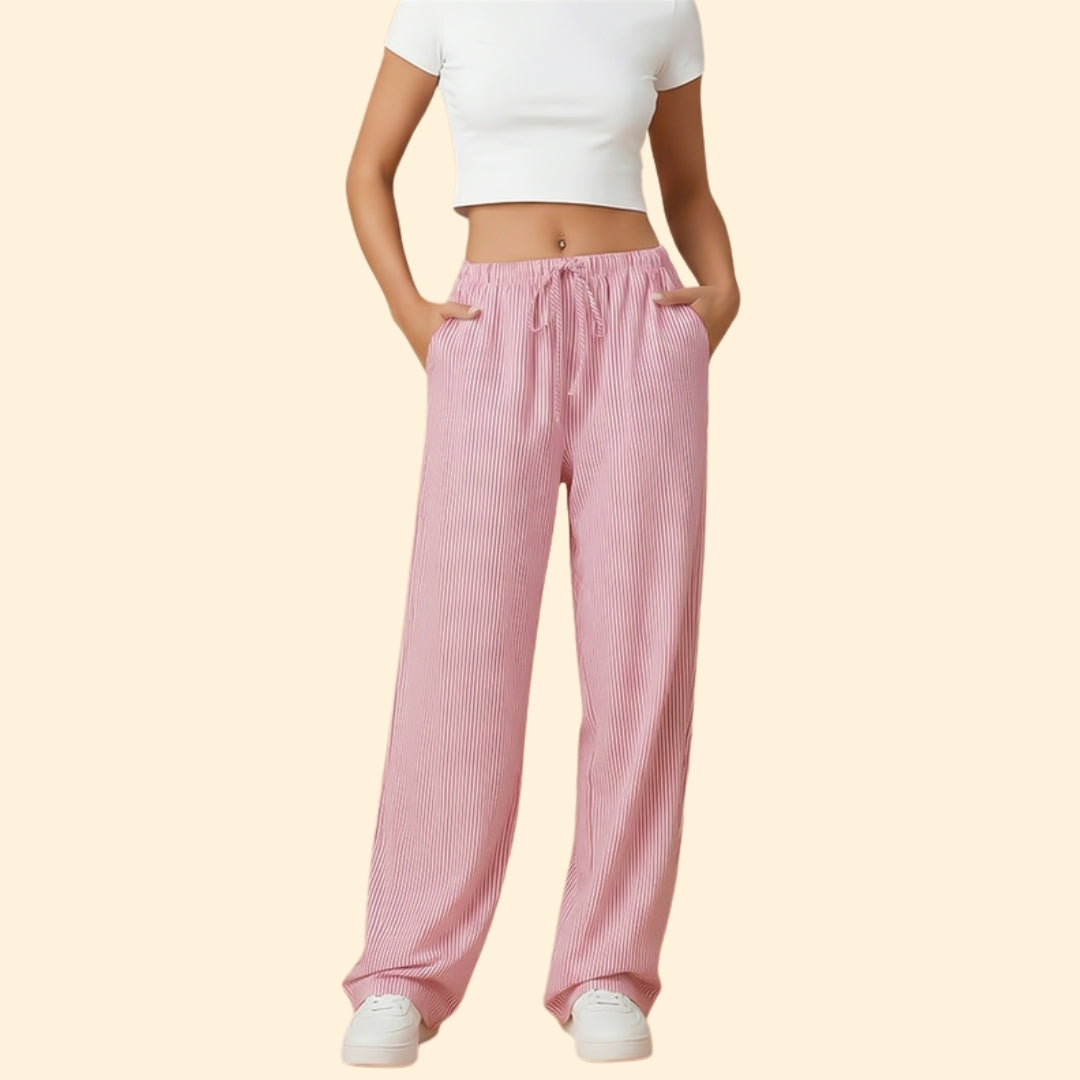 Women's Striped Casual Trousers