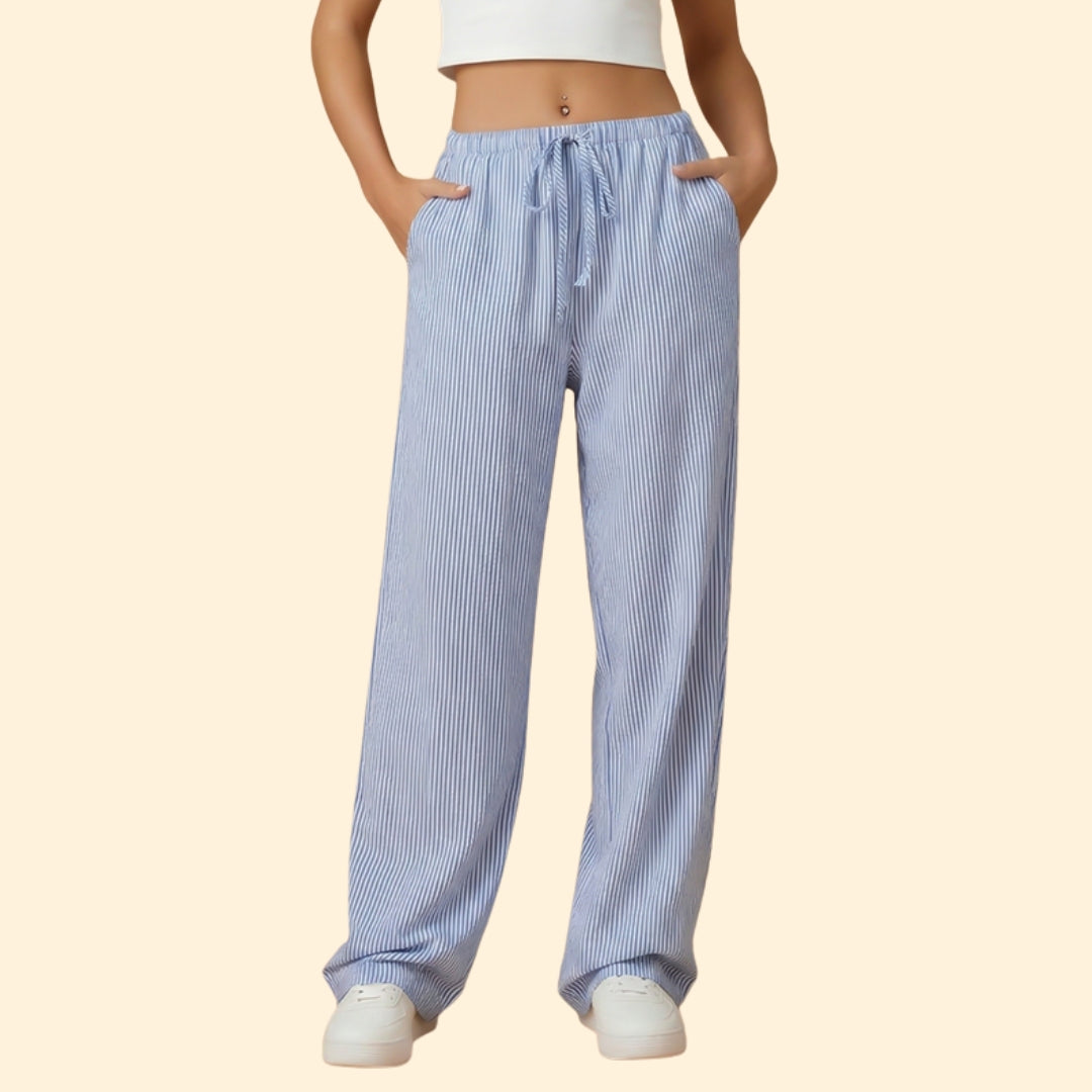 Women's Striped Casual Trousers