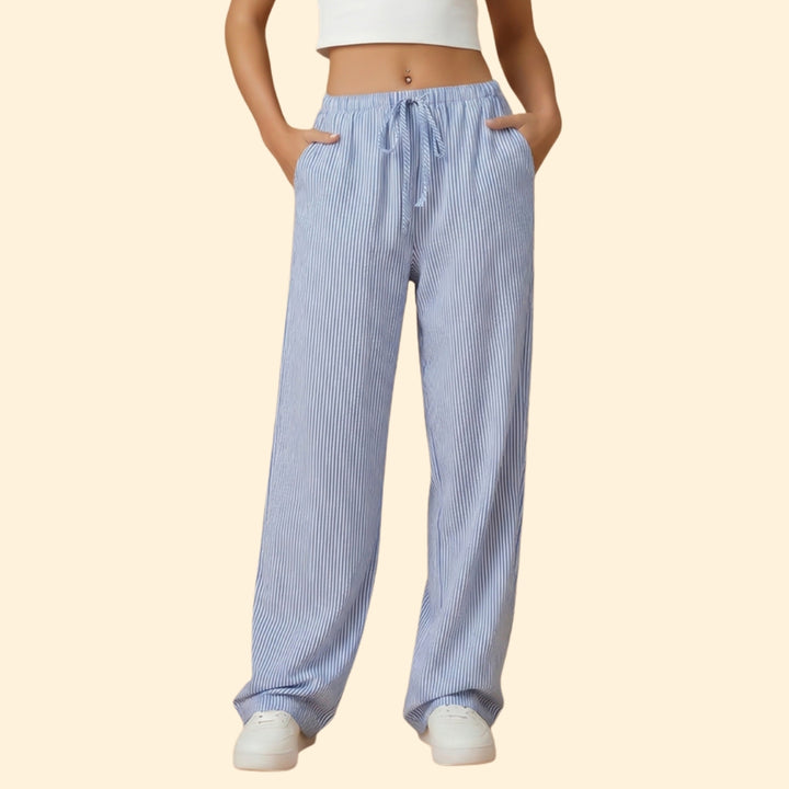Women's Striped Casual Trousers