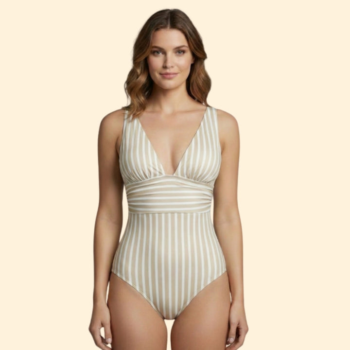 Women's Striped Halter Swimsuit