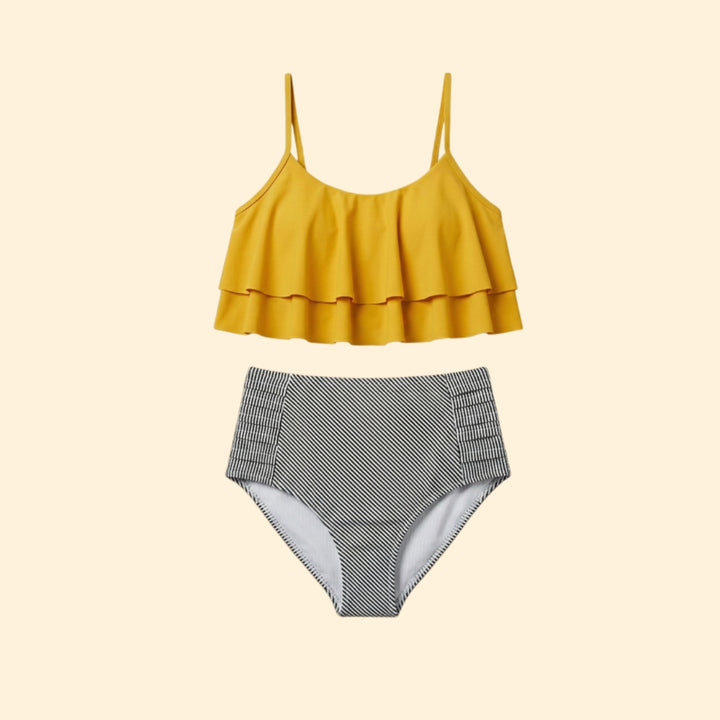 Women's Striped High-Waist Bikini