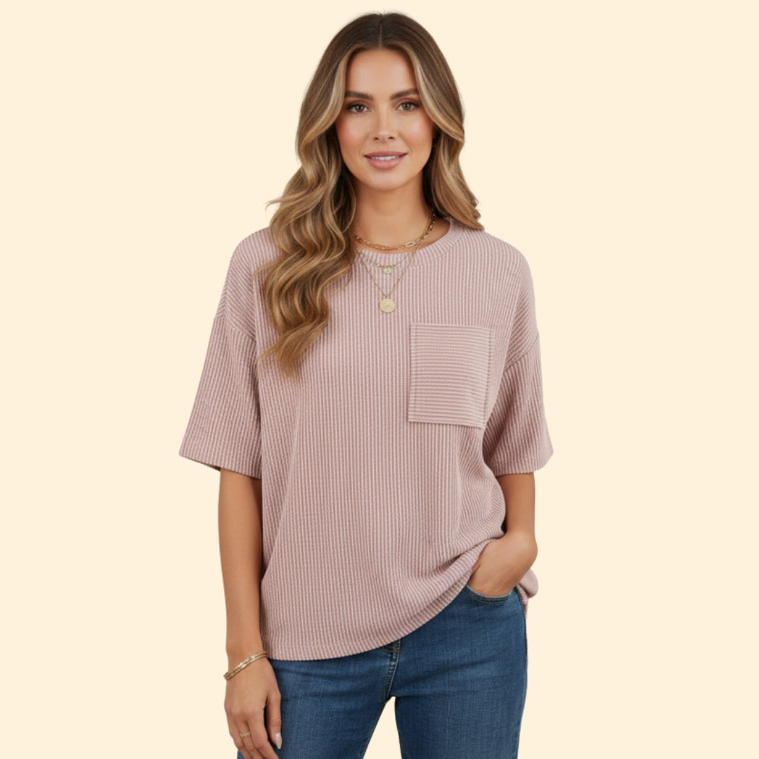 Women’s Striped Pocket T-Shirt