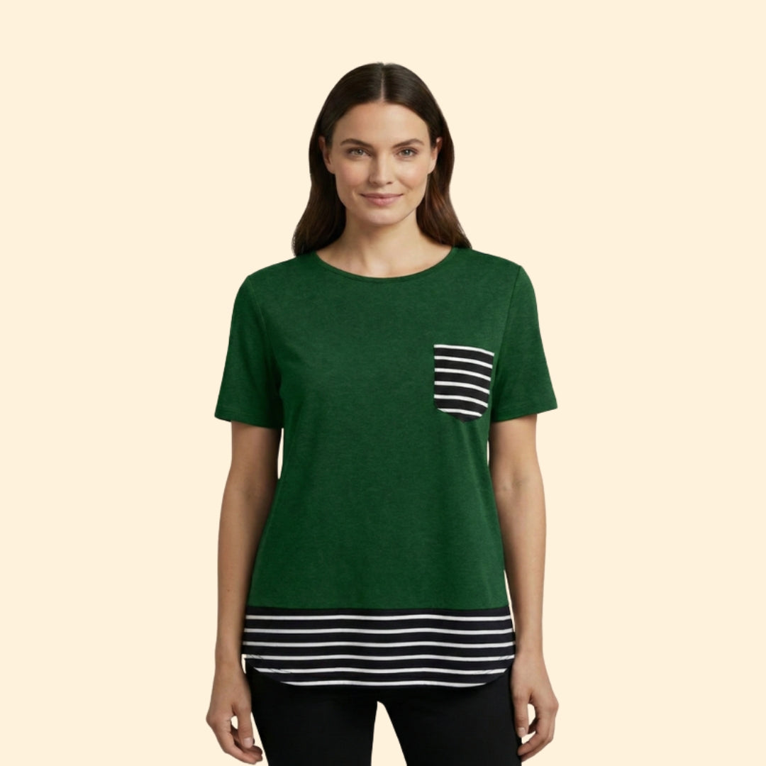 Women's Striped Pocket Tee