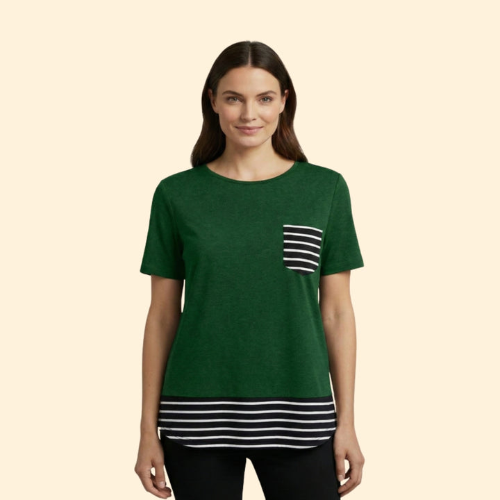 Women's Striped Pocket Tee