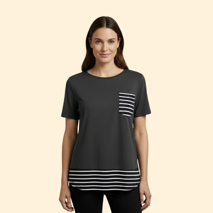 Women's Striped Pocket Tee