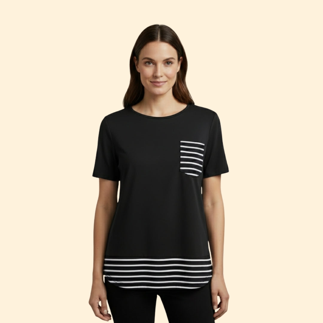 Women's Striped Pocket Tee
