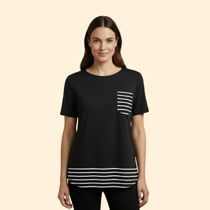 Women's Striped Pocket Tee