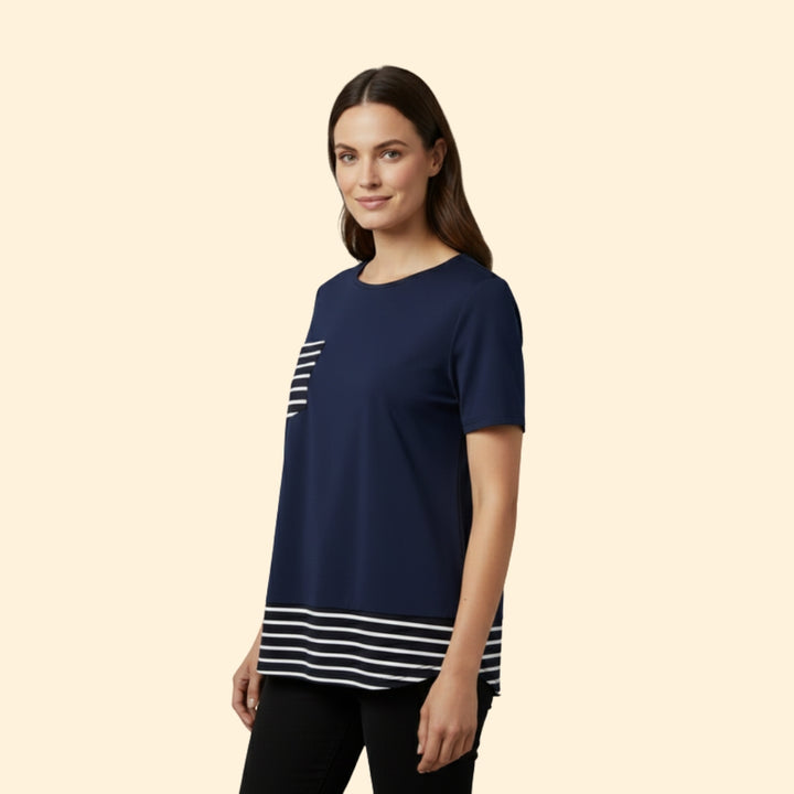 Women's Striped Pocket Tee