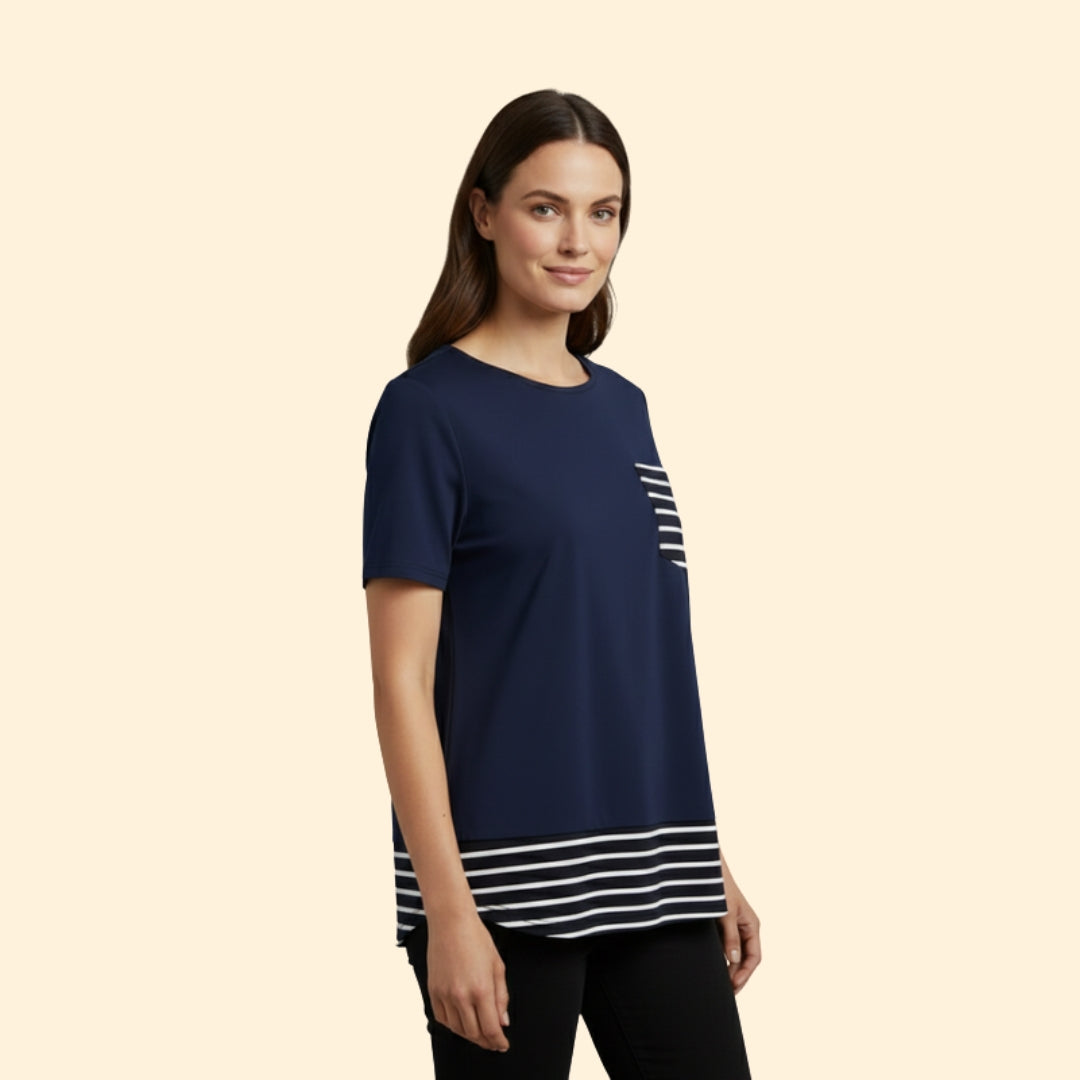 Women's Striped Pocket Tee
