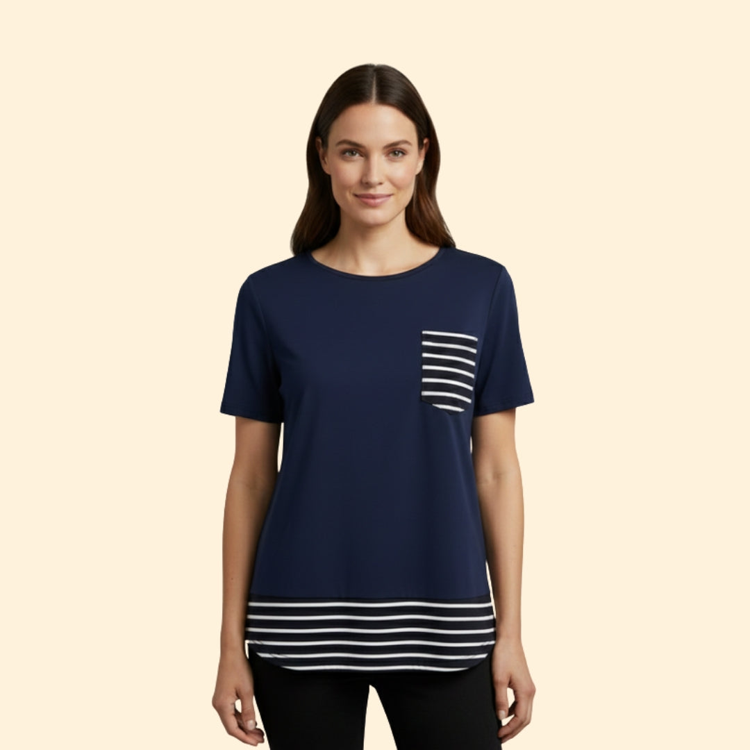 Women's Striped Pocket Tee