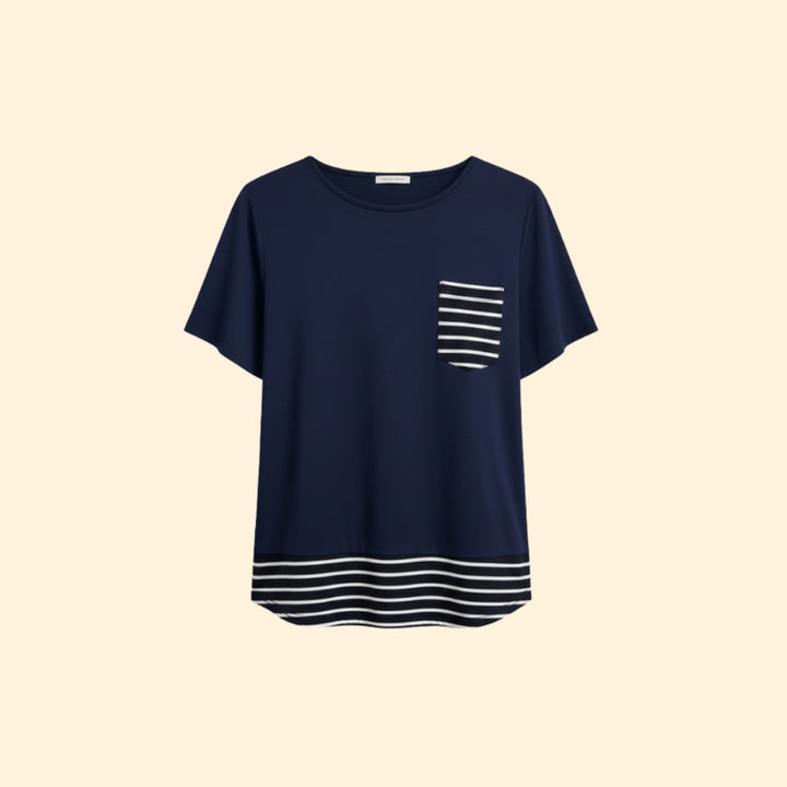 Women's Striped Pocket Tee