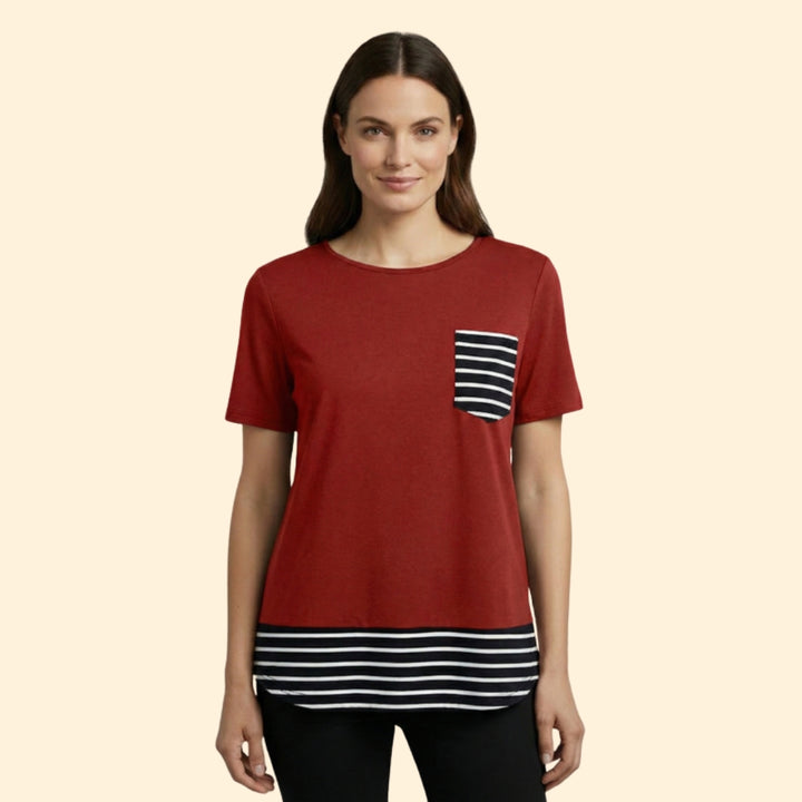 Women's Striped Pocket Tee