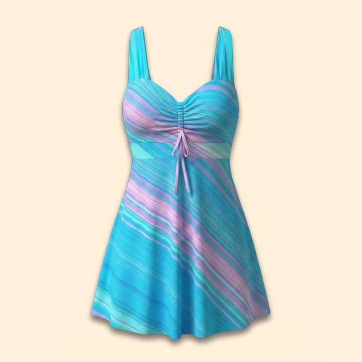 Women's Striped Tankini Dress