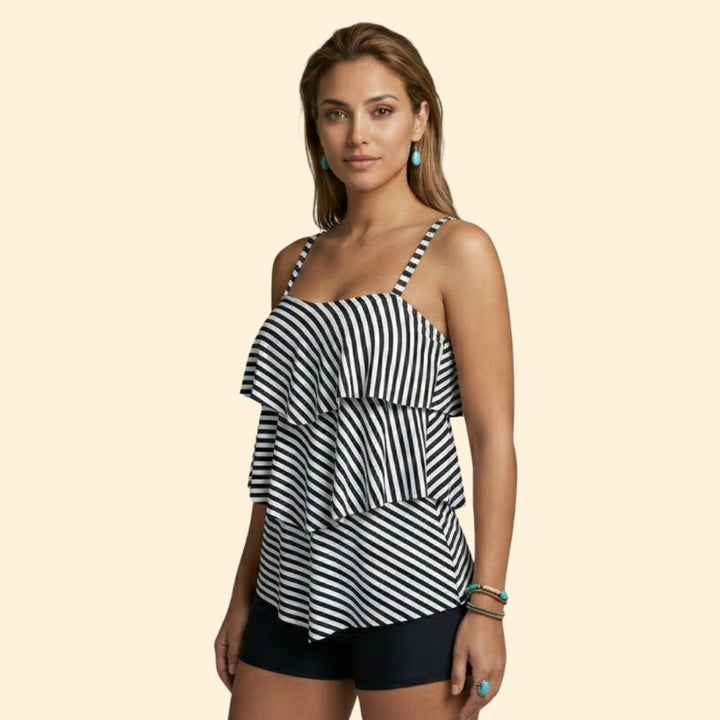 Women's Striped Tankini Set