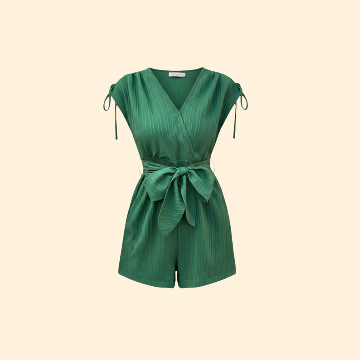 Women's Striped Tie-Waist Jumpsuit