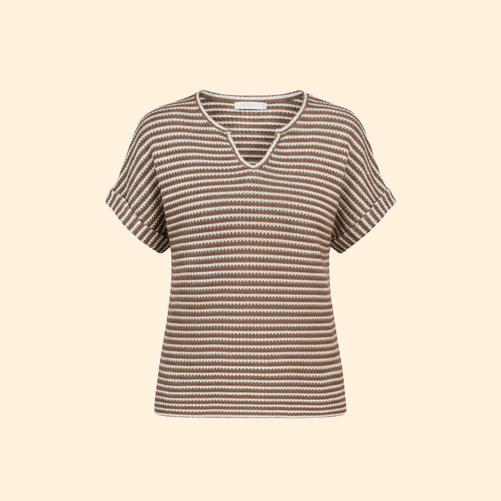 Women's Striped V-Neck T-Shirt