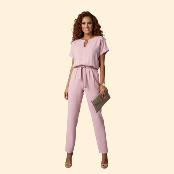 Women's Stylish Belted Jumpsuit