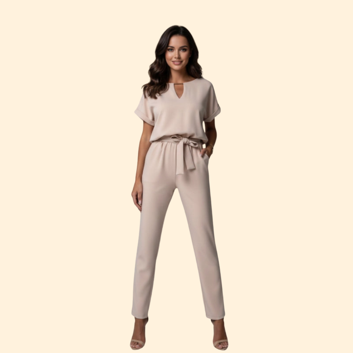 Women's Stylish Belted Jumpsuit
