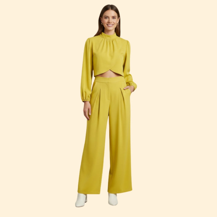 Women's Stylish Crop and Pant Set