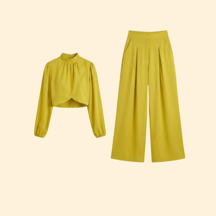 Women's Stylish Crop and Pant Set