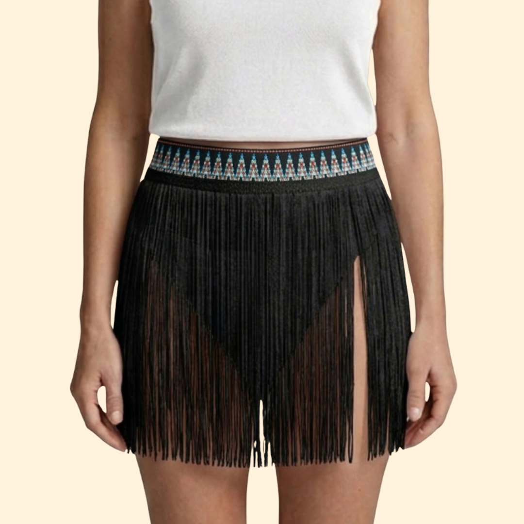 Women's Stylish Fringed Cover-Up Skirt