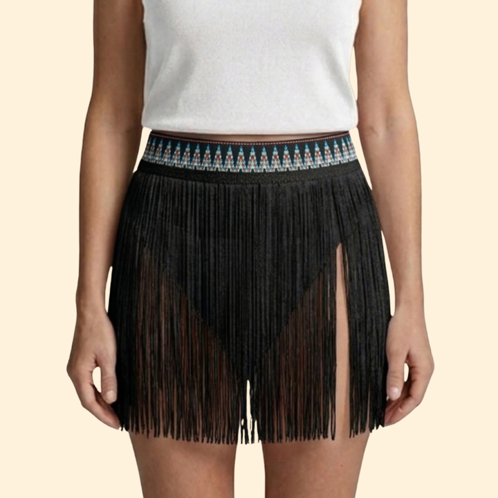 Women's Stylish Fringed Cover-Up Skirt