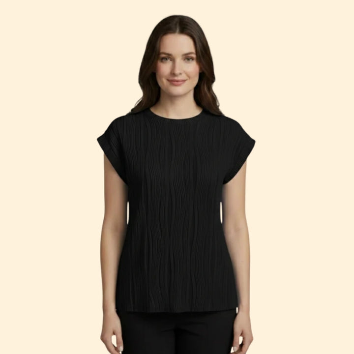 Women's Stylish Pleated T-Shirt