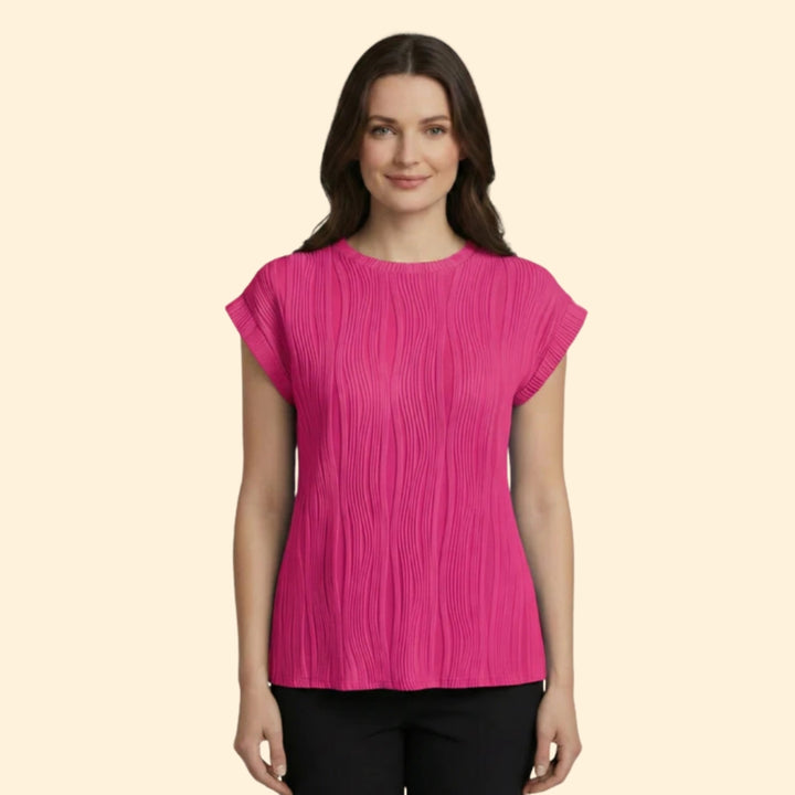 Women's Stylish Pleated T-Shirt