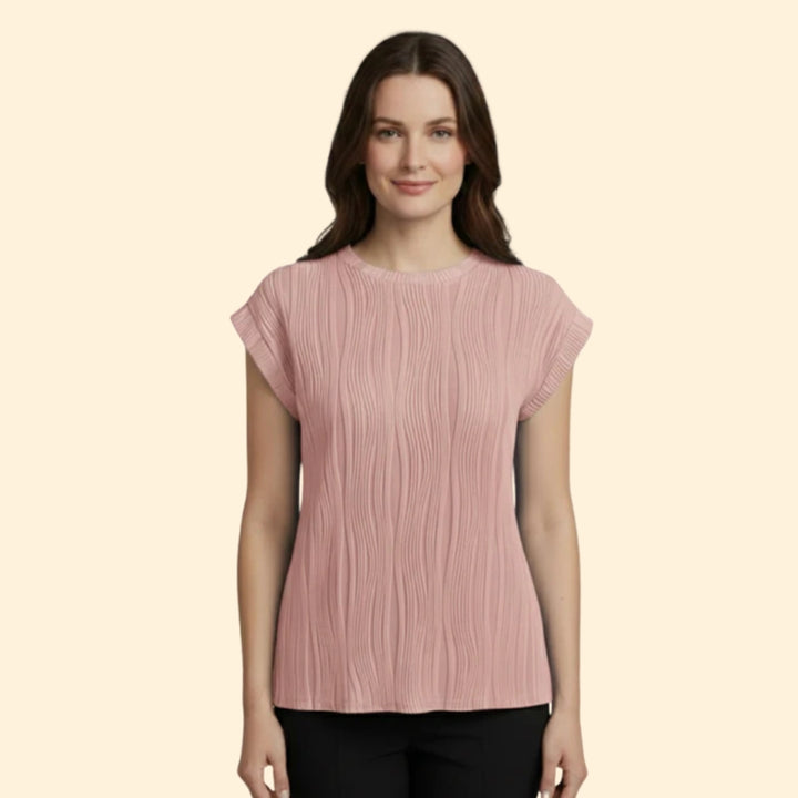 Women's Stylish Pleated T-Shirt