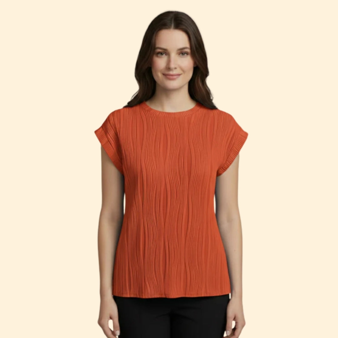 Women's Stylish Pleated T-Shirt