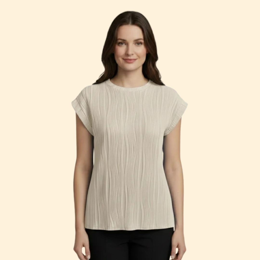 Women's Stylish Pleated T-Shirt