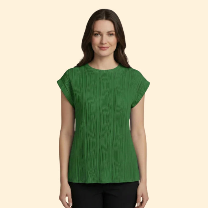 Women's Stylish Pleated T-Shirt