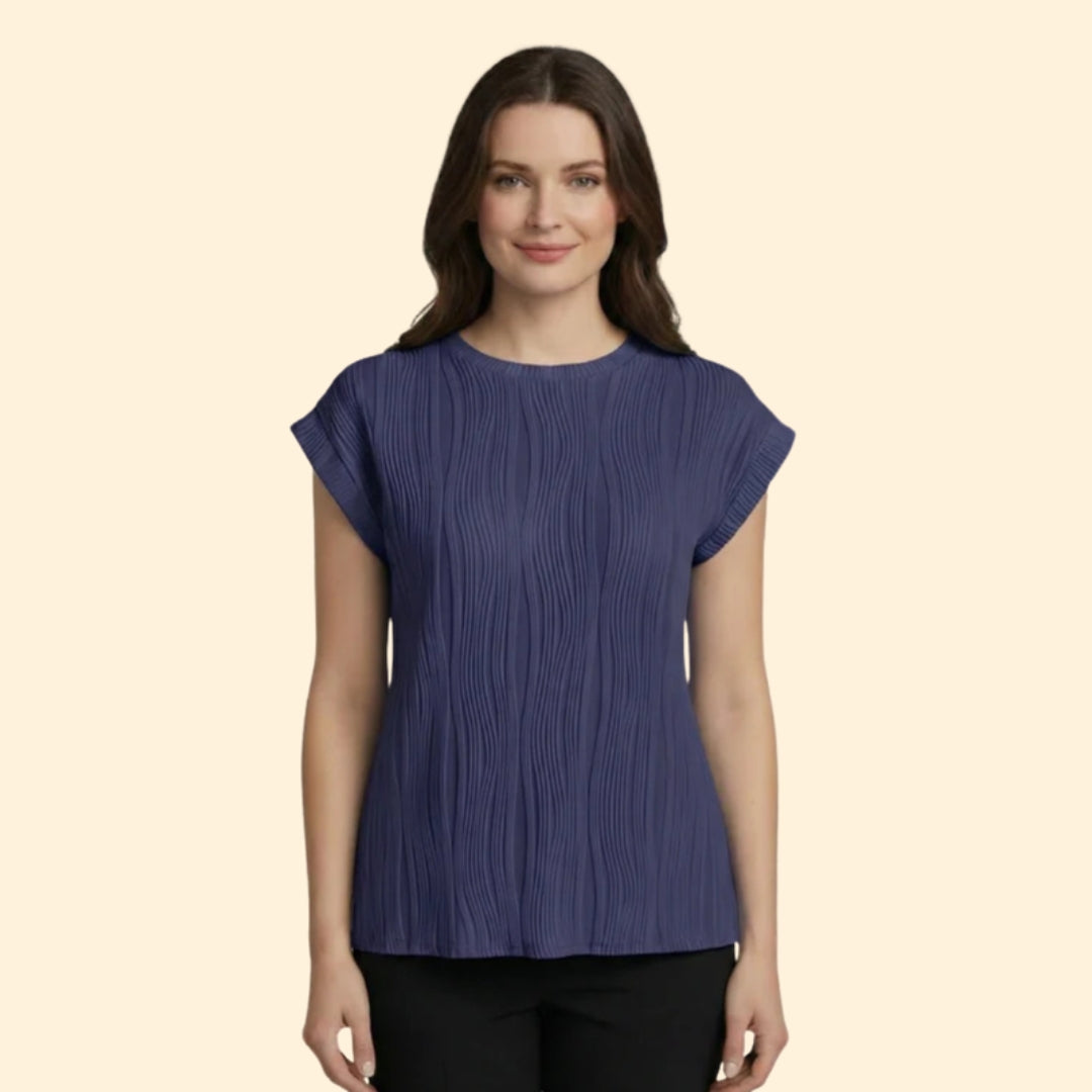 Women's Stylish Pleated T-Shirt