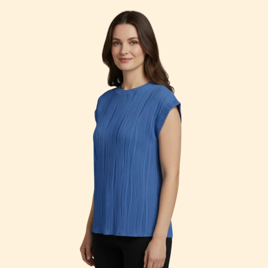 Women's Stylish Pleated T-Shirt