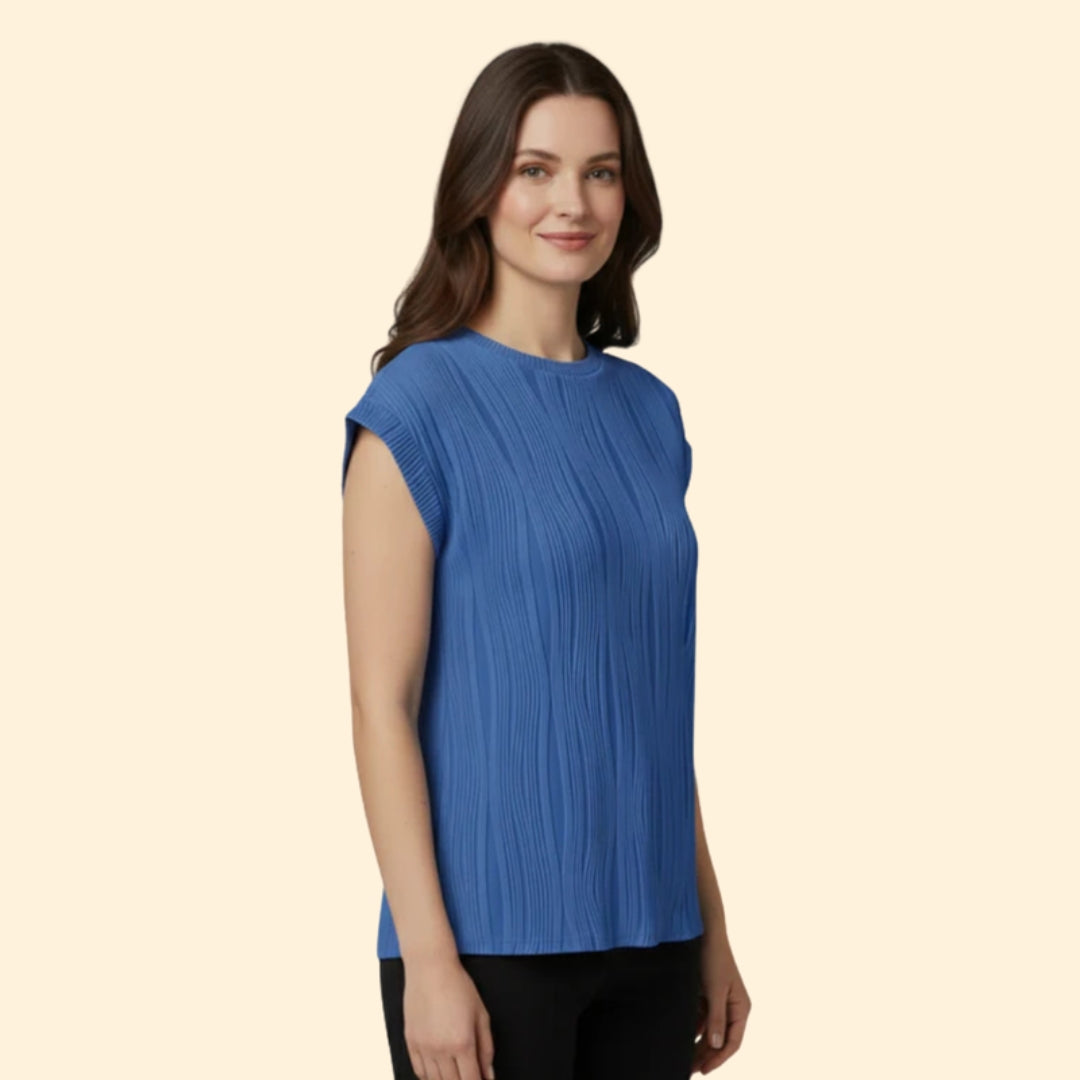 Women's Stylish Pleated T-Shirt