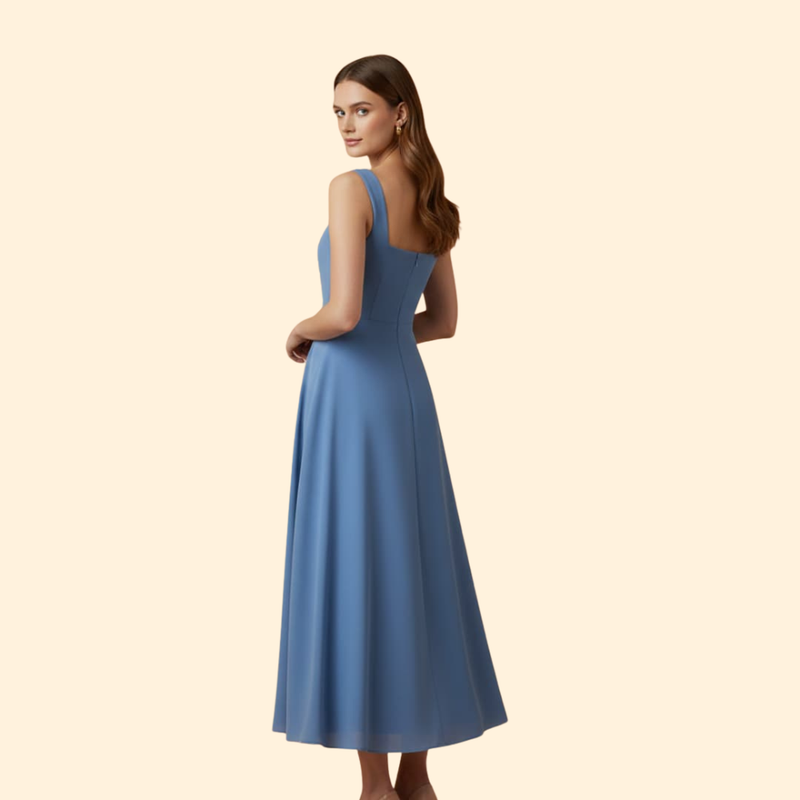 Women's Stylish Solid Midi Dress