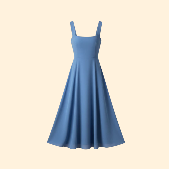Women's Stylish Solid Midi Dress