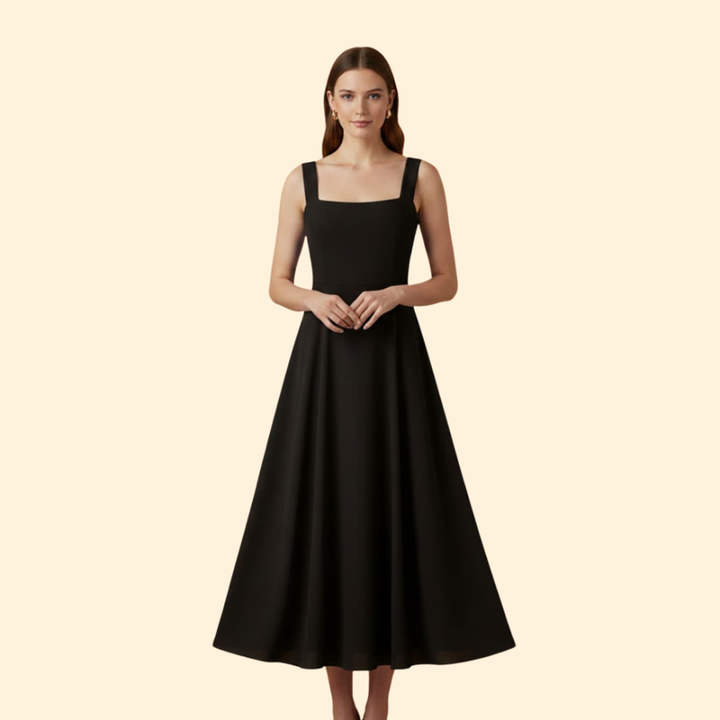 Women's Stylish Solid Midi Dress