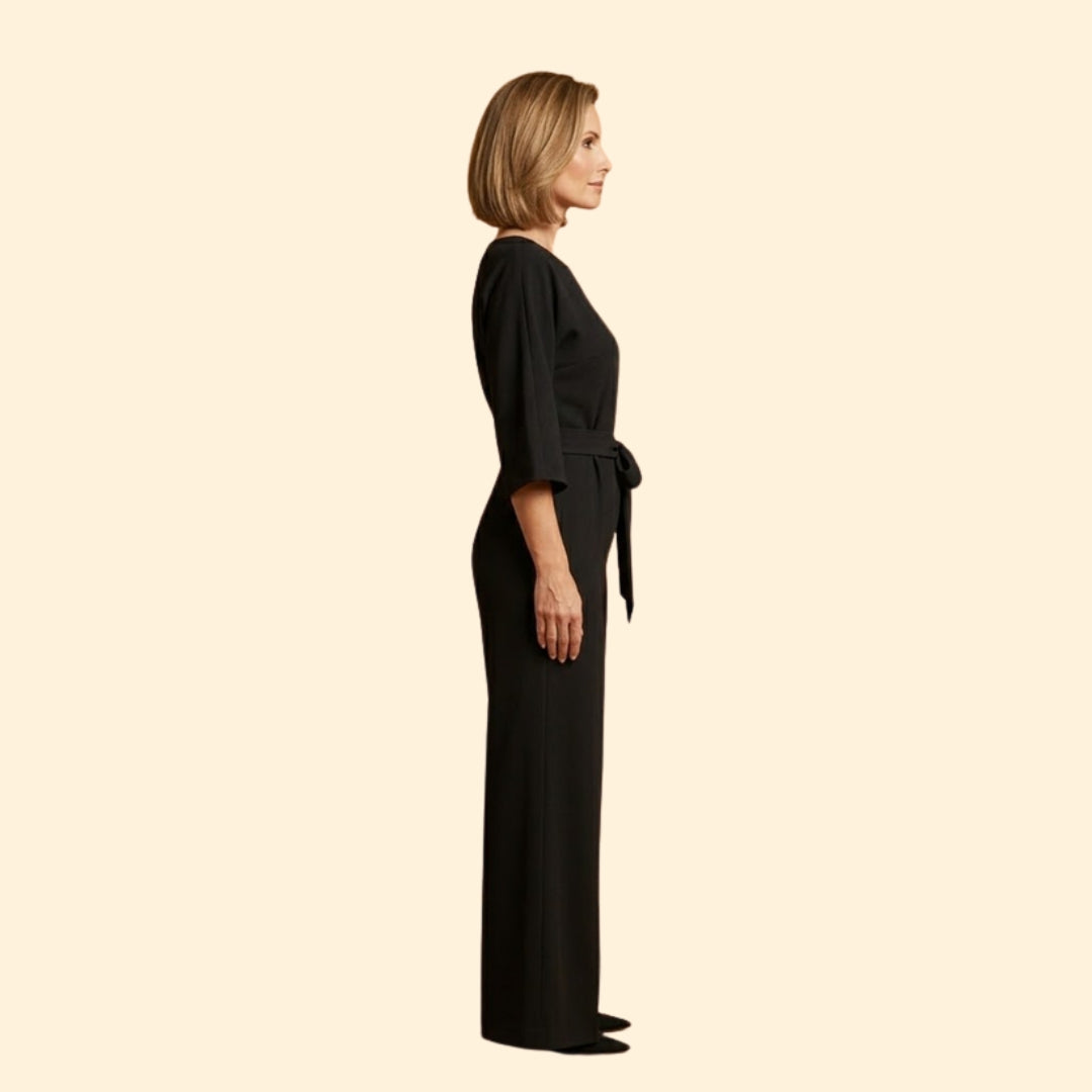 Women's Stylish Tie-Belt Jumpsuit