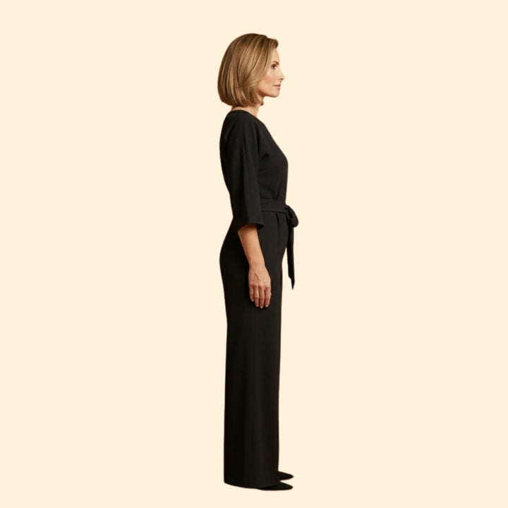 Women's Stylish Tie-Belt Jumpsuit