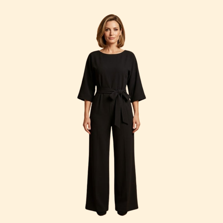 Women's Stylish Tie-Belt Jumpsuit