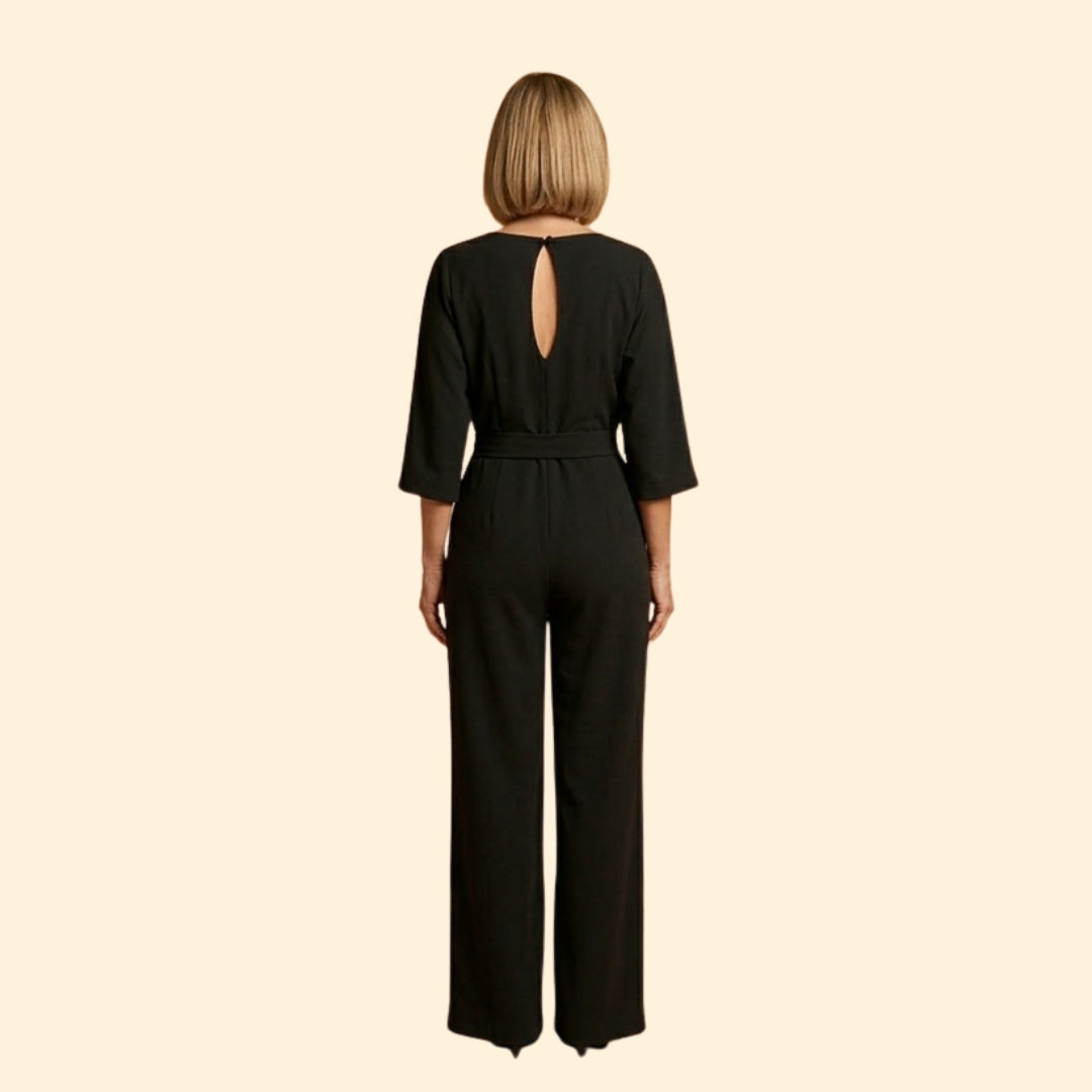 Women's Stylish Tie-Belt Jumpsuit
