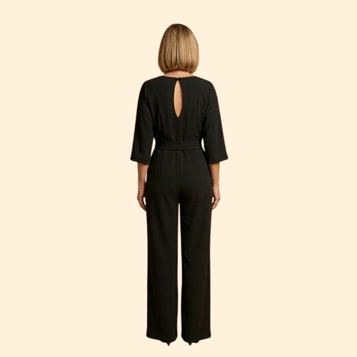 Women's Stylish Tie-Belt Jumpsuit