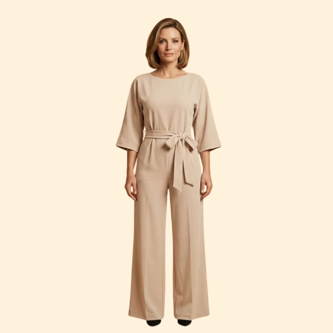 Women's Stylish Tie-Belt Jumpsuit