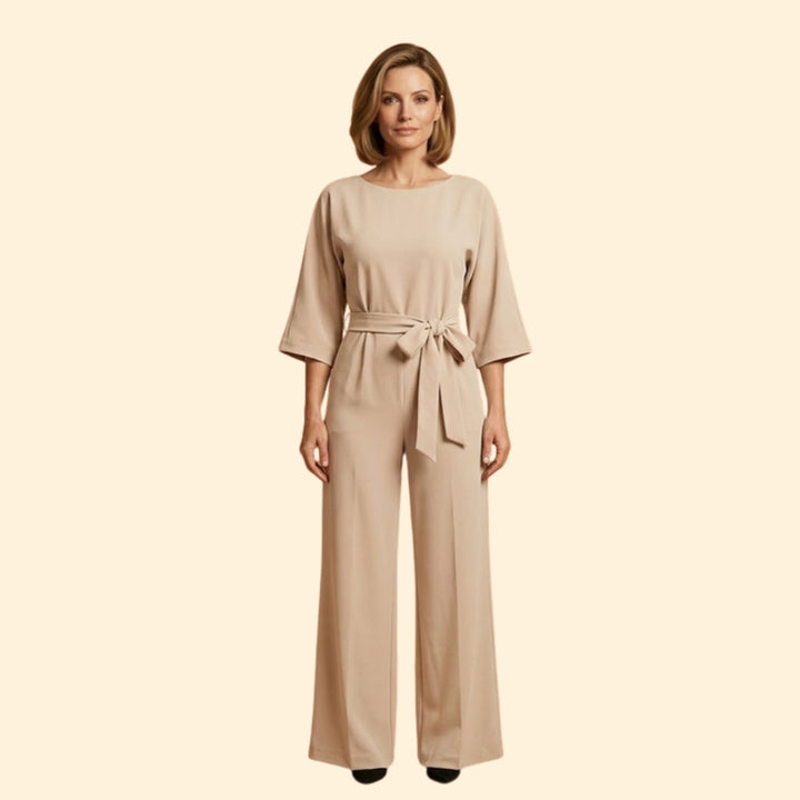 Women's Stylish Tie-Belt Jumpsuit