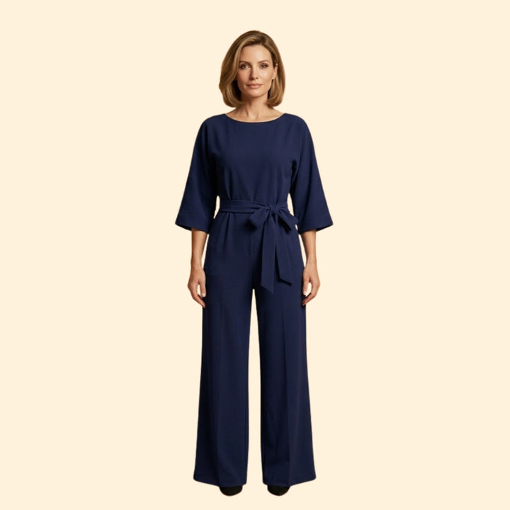 Women's Stylish Tie-Belt Jumpsuit